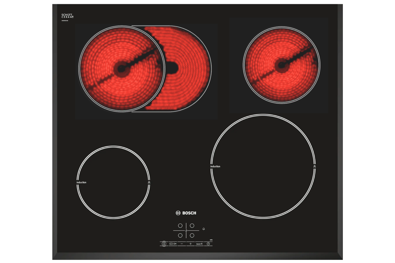 Bếp Từ Hồng Ngoại Bosch PIC651B17E Serie 4 | Lắp Âm 02 Điện 02 Từ