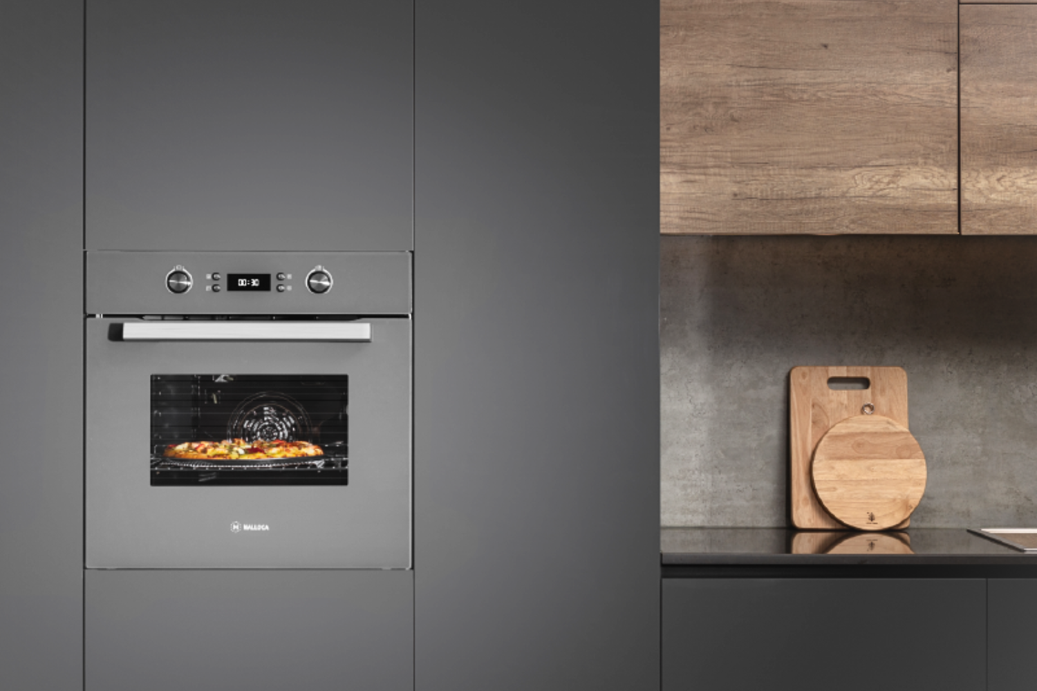 Lò Nướng Âm Tủ Malloca MOV-659 PGR | Dung Tích 65 Lít