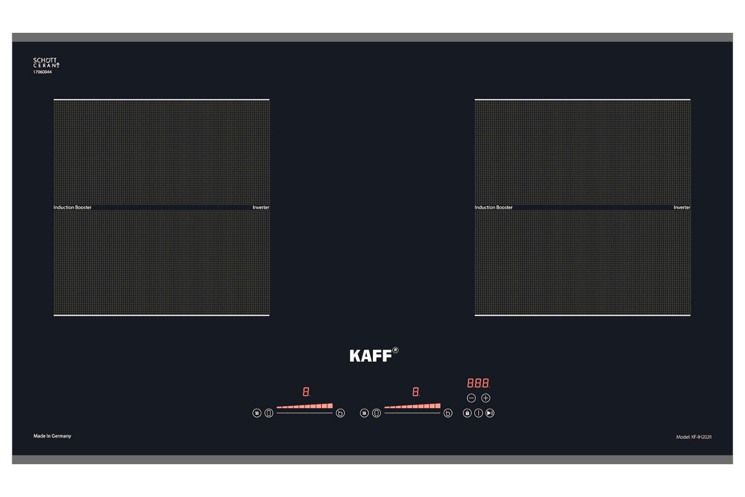 Bếp Từ Đôi KAFF KF-IH202II | Lắp Âm 02 Vùng Nấu