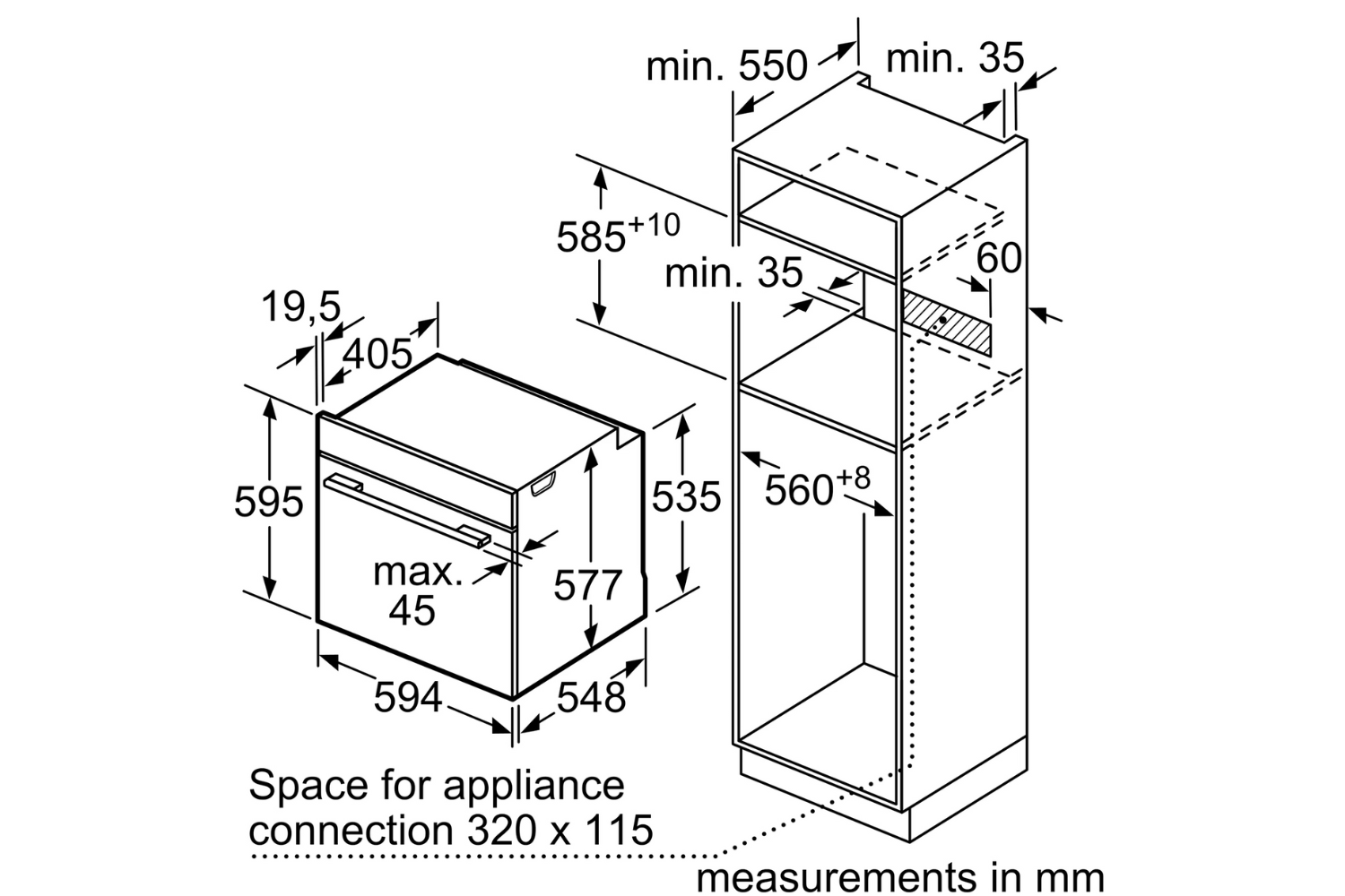 Lò Nướng Bosch HBG655HS1A Series 8 | Lắp Âm 71 Lít
