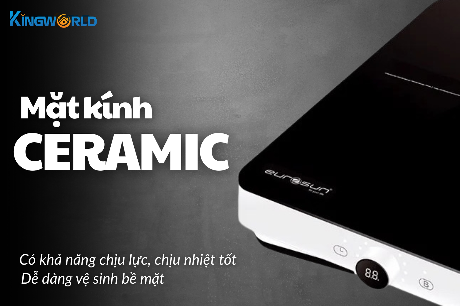 Bếp Từ Đơn Eurosun EU-T197 | Để Bàn 1 Vùng Nấu