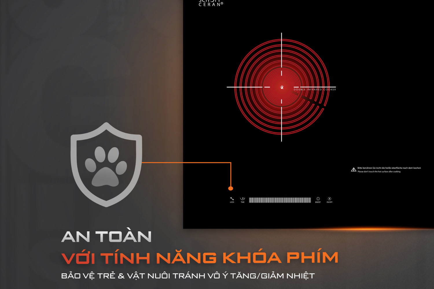 Bếp Điện Từ Kết Hợp Hồng Ngoại Junger SIS-68 | Lắp Âm/Dương 2 Vùng Nấu