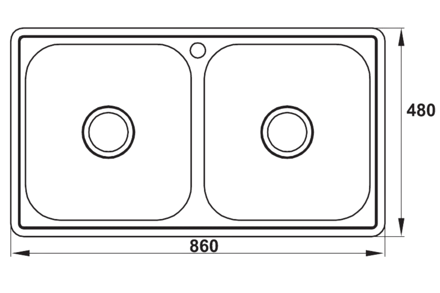 Chậu rửa bát 2 Hố Inox 304 Hafele HS20-SSN2R90M 567.20.493