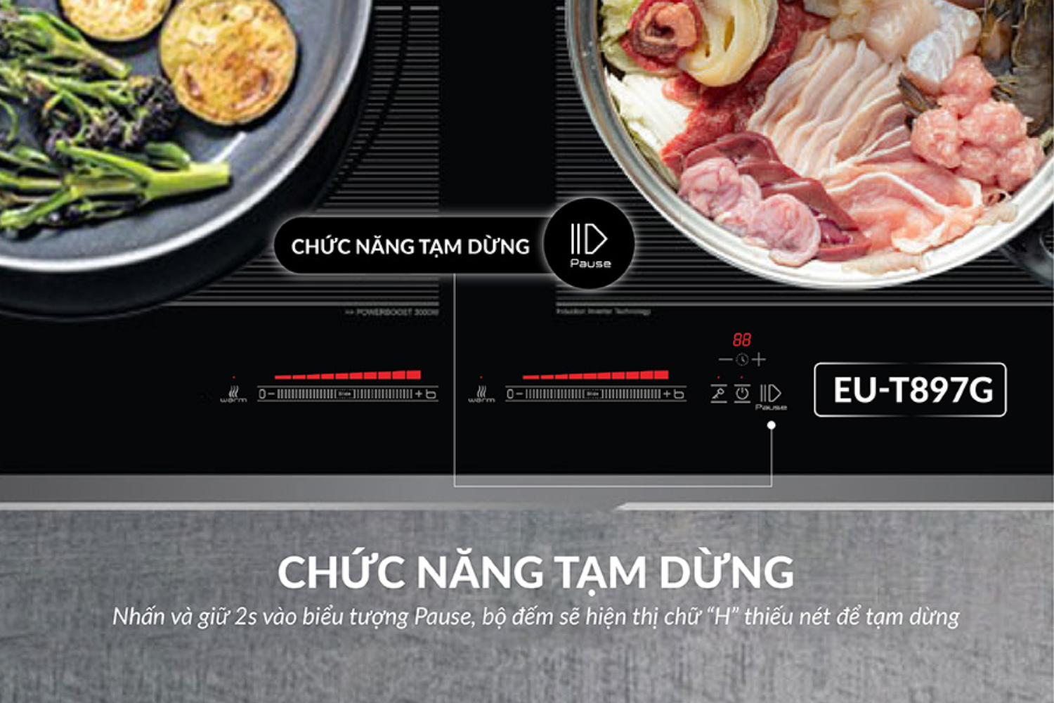 Bếp Từ Đôi Eurosun EU-T897G | Lắp Âm 2 Vùng Nấu