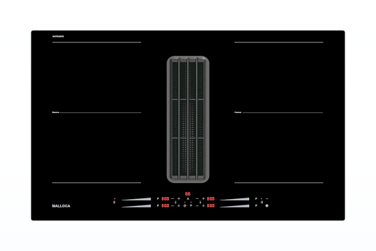 Bếp Từ Hút Mùi Malloca HIH 860 FZ | 04 Vùng Nấu Ghép Nối