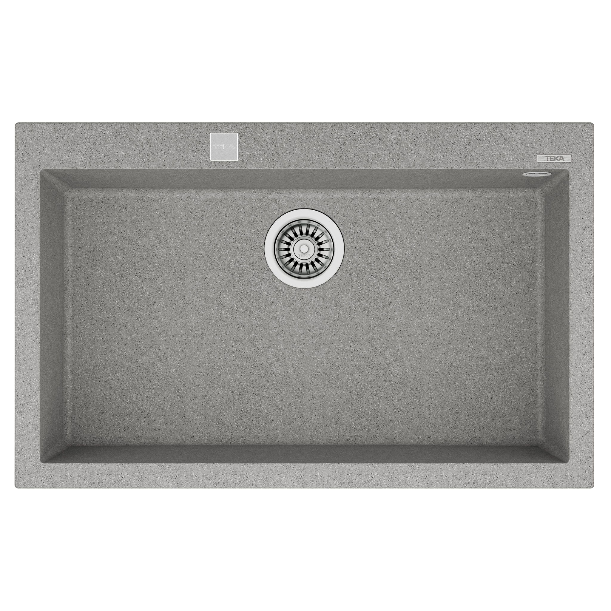 Chậu Rửa Bát 1 Hố Đá Teka FORSQUARE 72.40 TG | Màu Xám Xi Măng