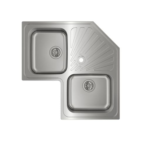 Chậu Rửa Bát 2 Hố Inox 304 Teka ANGULAR 2B