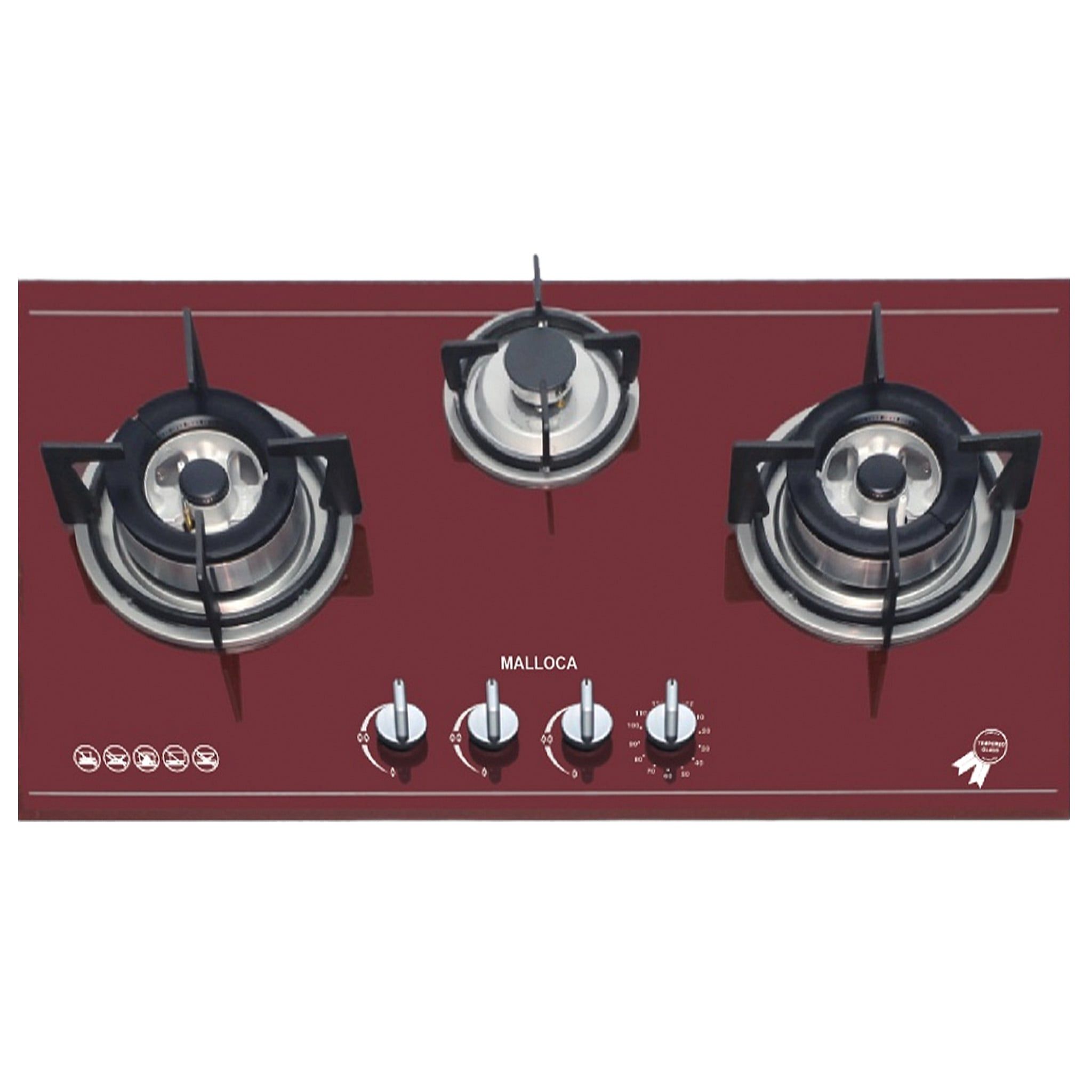 Bếp Gas Malloca AS 930R - Bếp Âm 03 Vùng Nấu