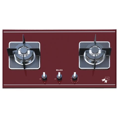Bếp Gas Đôi Malloca AS 9402R (Màu Đỏ)  - Bếp Âm 02 Vùng Nấu