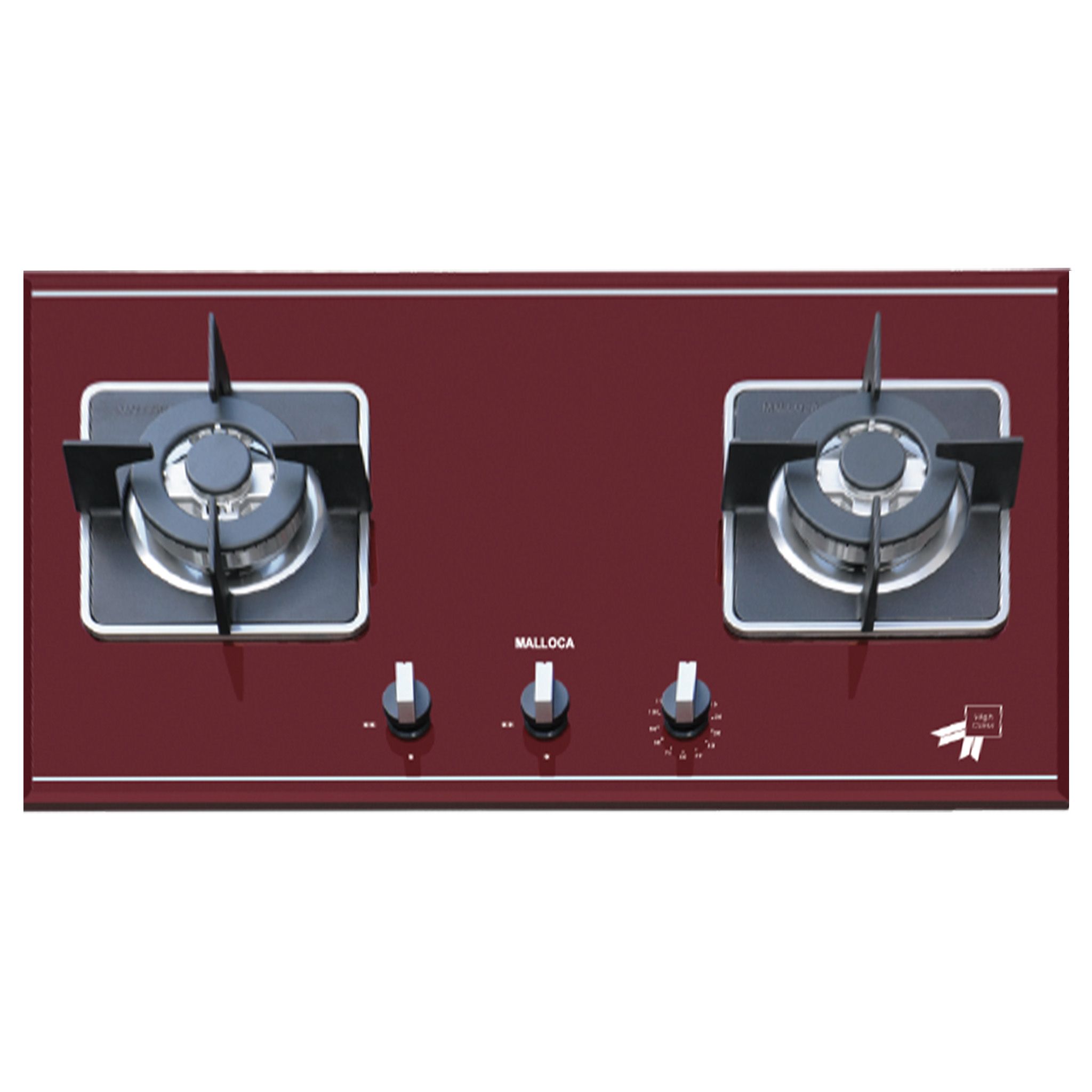 Bếp Gas Đôi Malloca AS 9402R (Màu Đỏ)  - Bếp Âm 02 Vùng Nấu