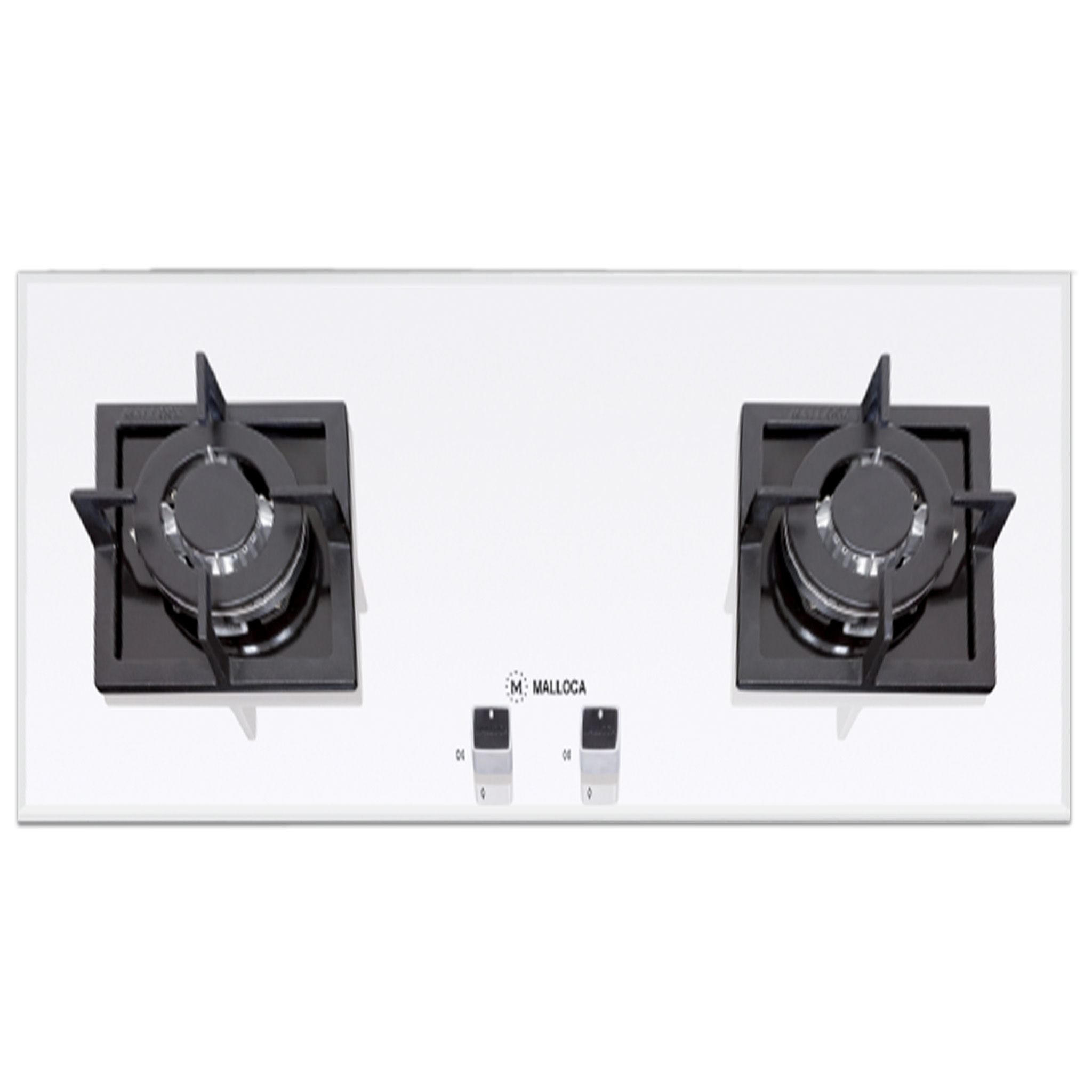 Bếp Gas Malloca AS 9502W (Màu Trắng) - Bếp Âm 02 Vùng Nấu
