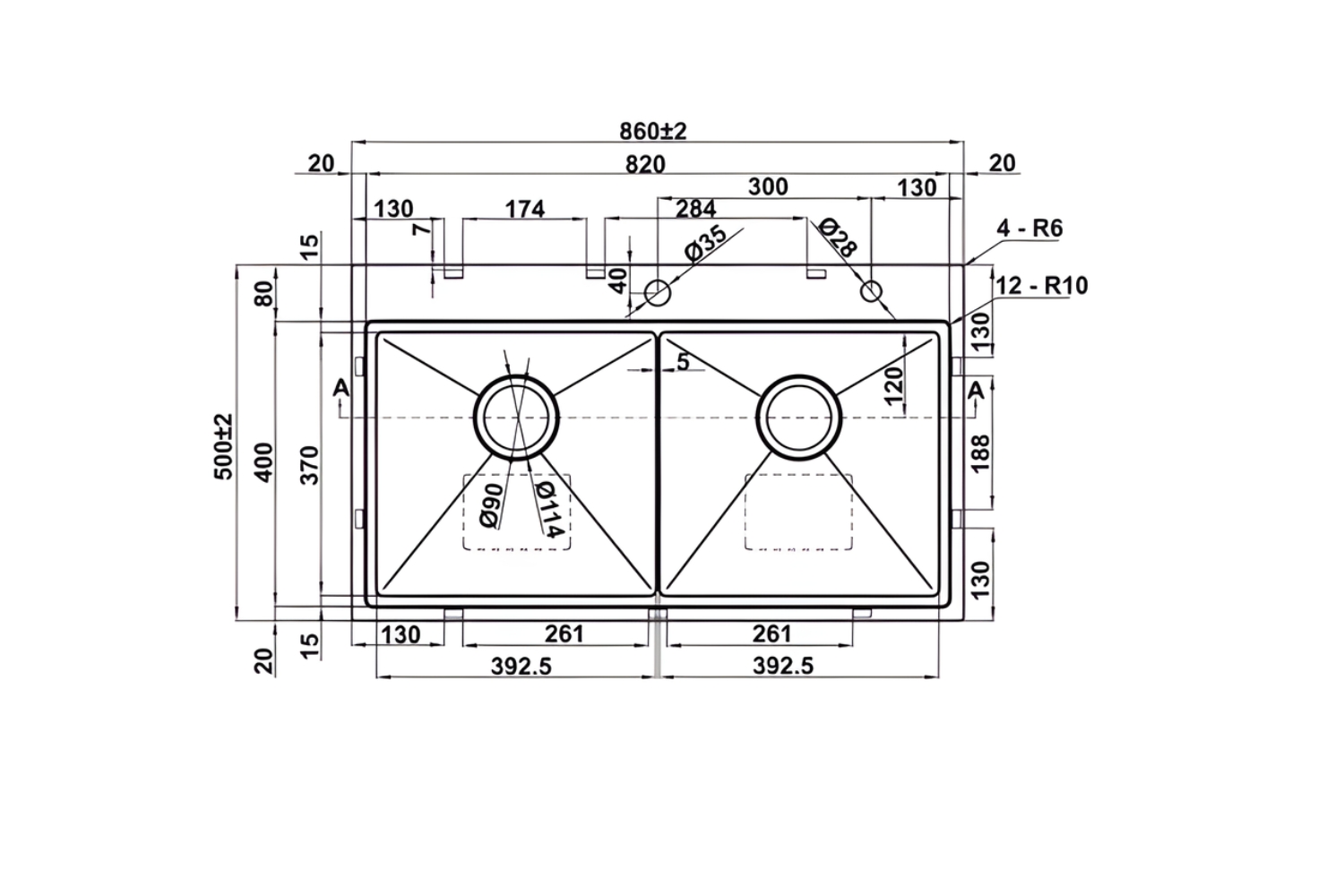 Chậu Rửa Bát 2 Hố Inox Hafele - WS R10 HS25-SSN2S-8650 567.94.024
