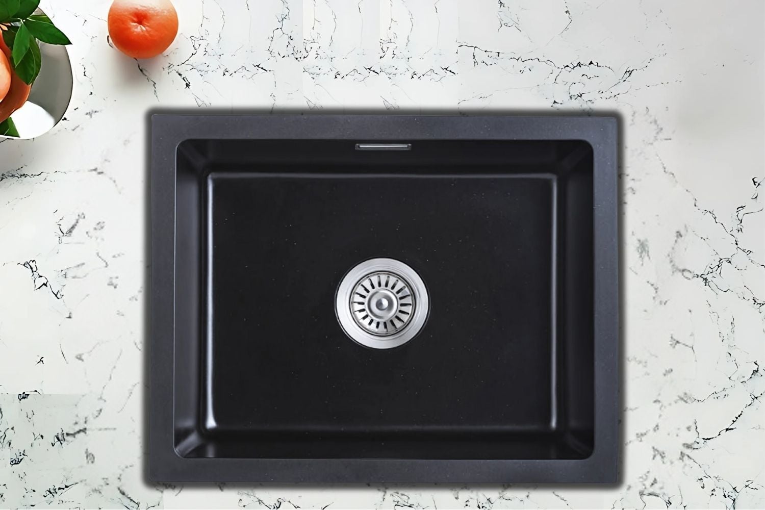 Chậu Rửa Bát 1 Hố Bằng Đá Granstone Hafele Essence HS22-GEN1S60S (577.25.300) | Màu Đen