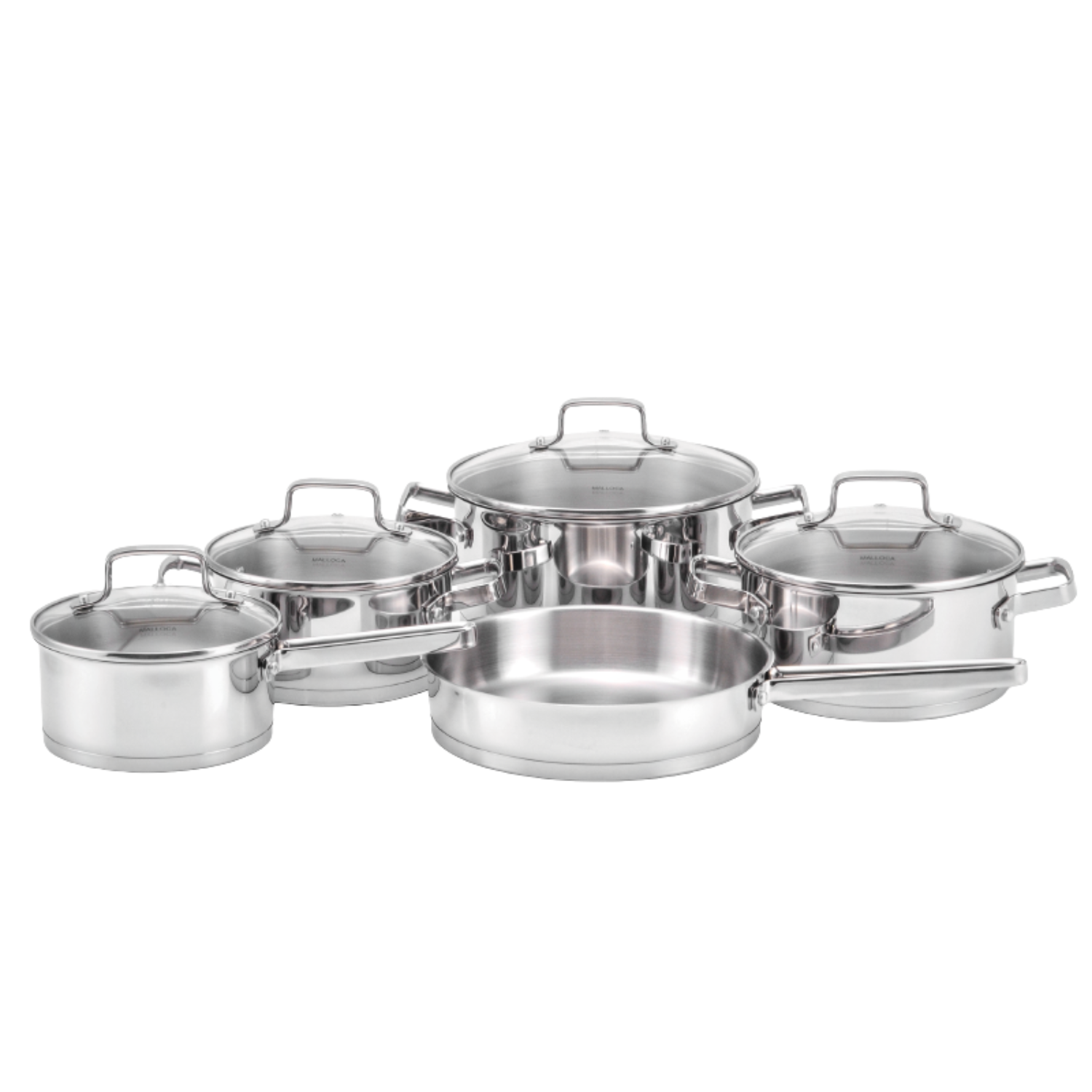 Bộ nồi inox 9 món cao cấp Malloca SA-1503