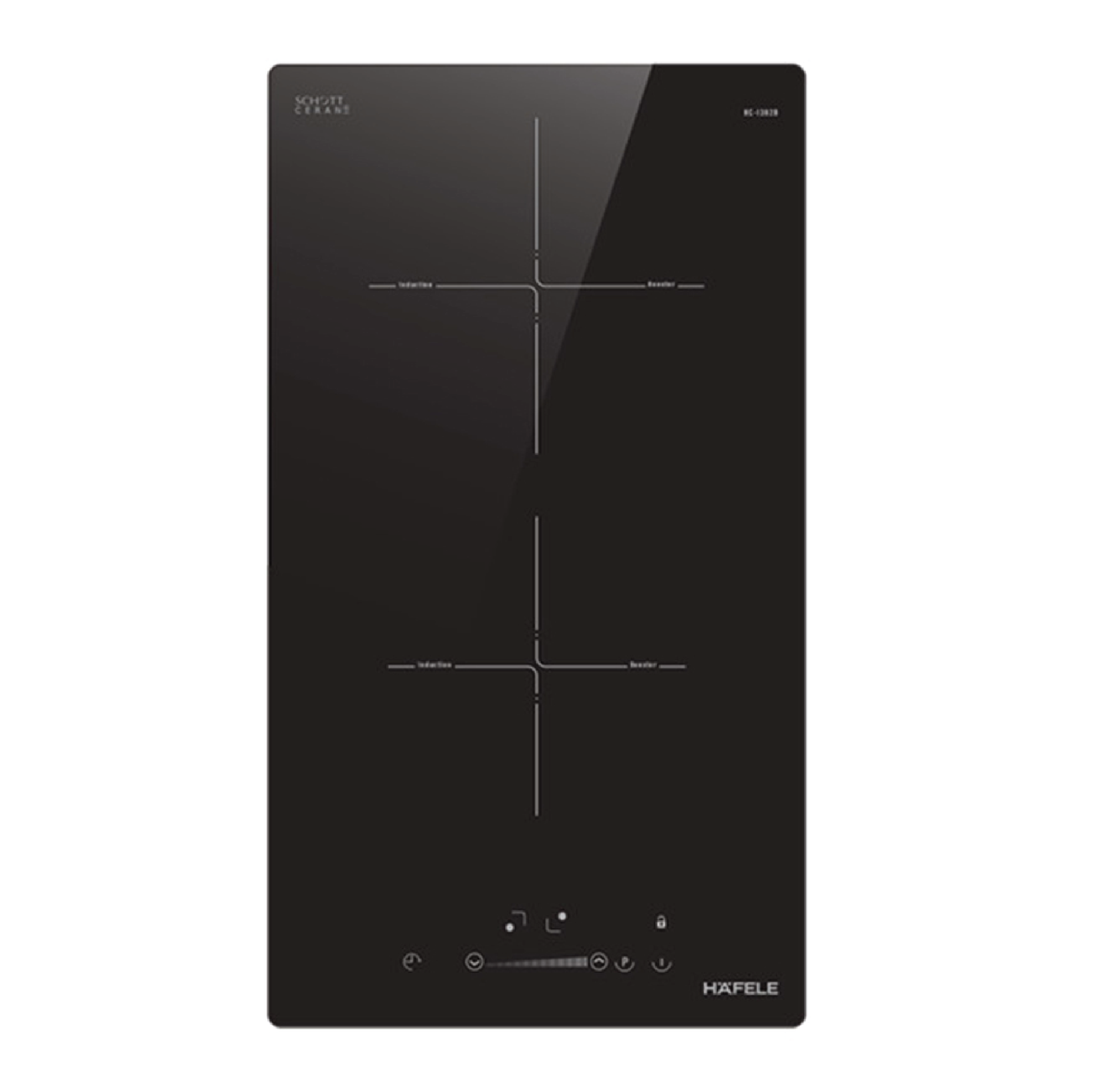 Bếp Từ Đôi Domino Hafele HC-I302B | Lắp Âm 02 Vùng Nấu