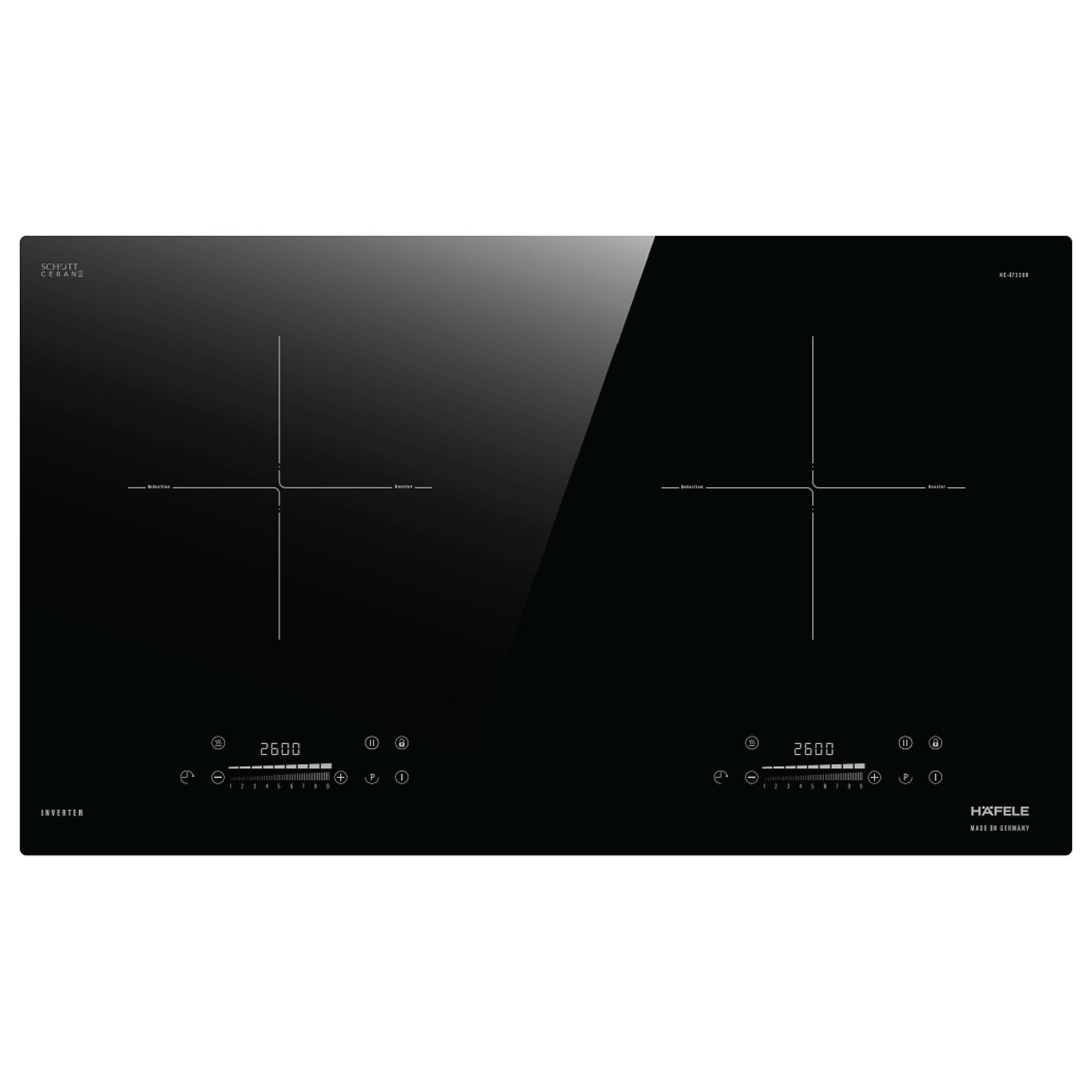 Bếp Từ Đôi Hafele HC-I7326B (533.09.989) | Lắp Âm 02 Vùng Nấu