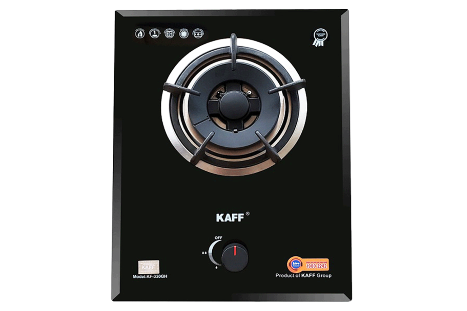 Bếp Gas Đơn Kaff KF-330GH | Âm Kính 01 Vùng Nấu