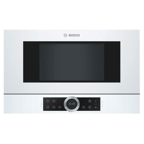 Lò Vi Sóng Kính Trắng Bosch BFL634GW1 Serie 8 | Âm Tủ 21 Lít