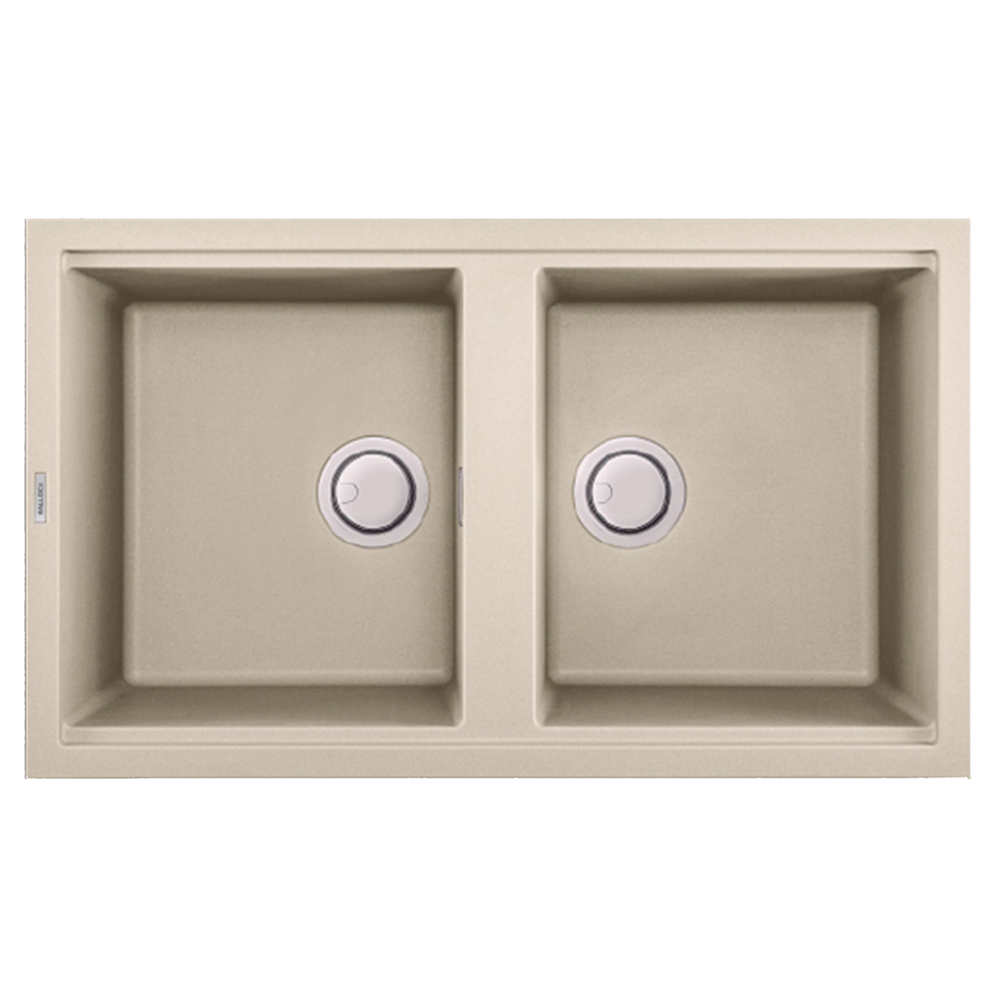 Chậu Rửa Bát 2 Hố Bằng Đá Granite Malloca BIANCO K-45062 | Màu Kem