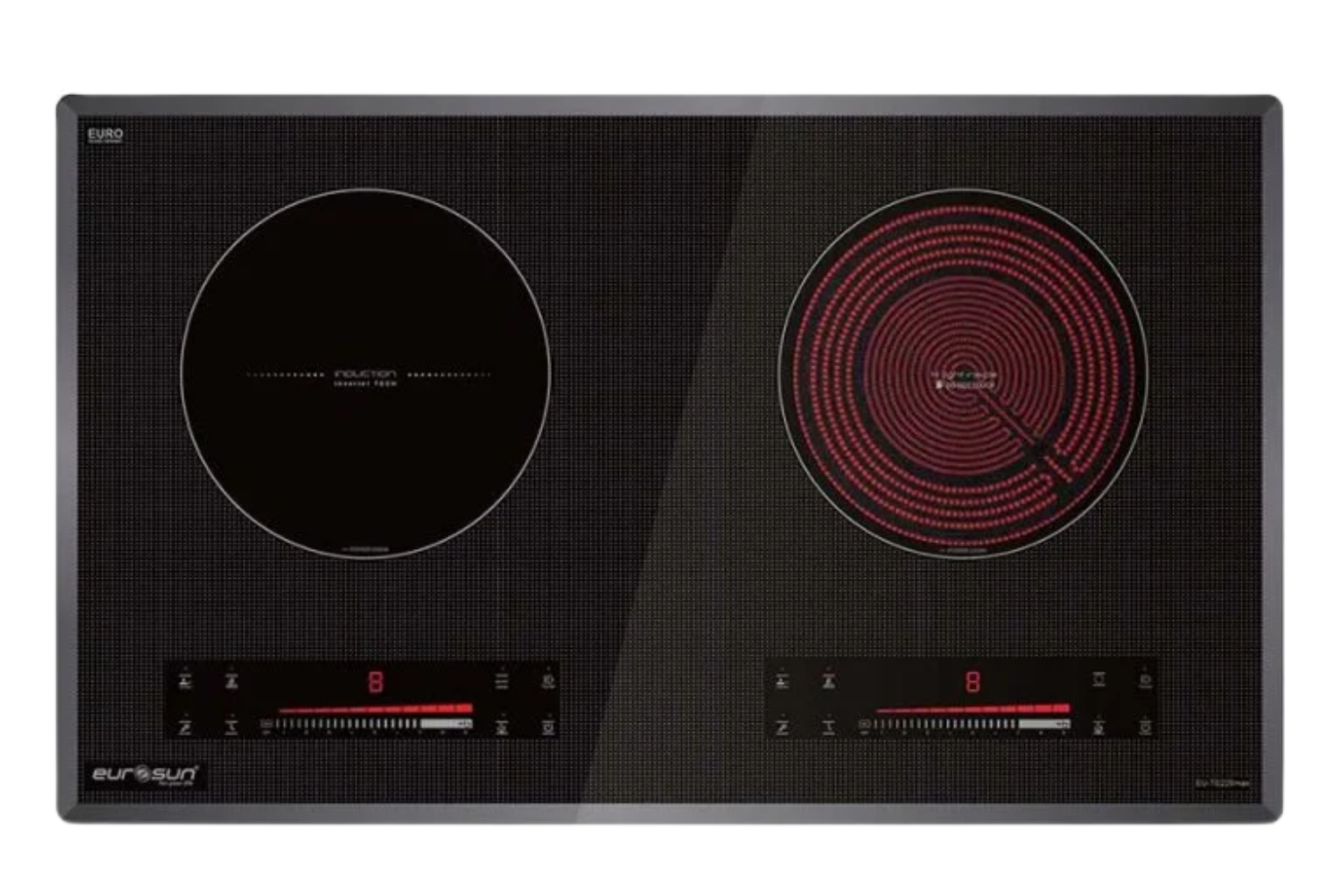 Bếp Điện Từ Kết Hợp Hồng Ngoại Eurosun EU-TE226Max | Lắp Âm 2 Vùng Nấu