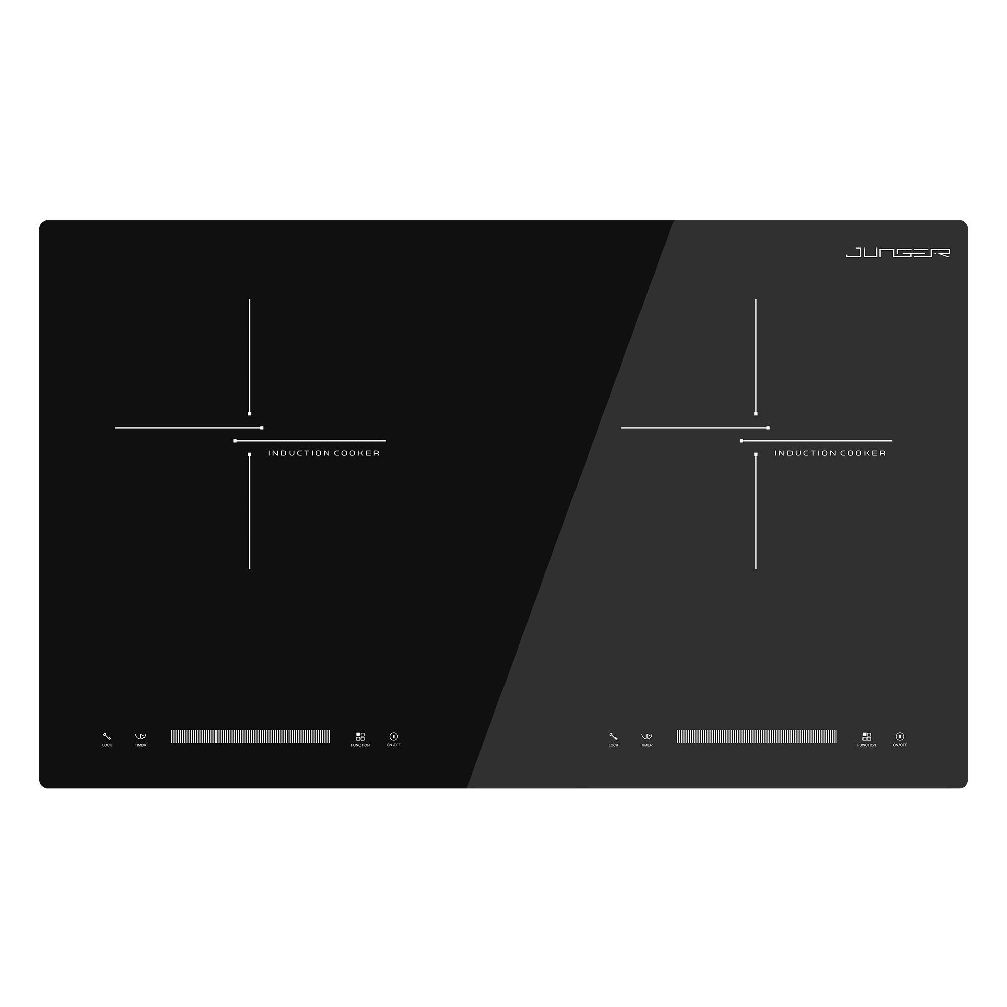 Bếp Từ Đôi Junger CEJ-201-II | Lắp Âm/Dương 2 Vùng Nấu