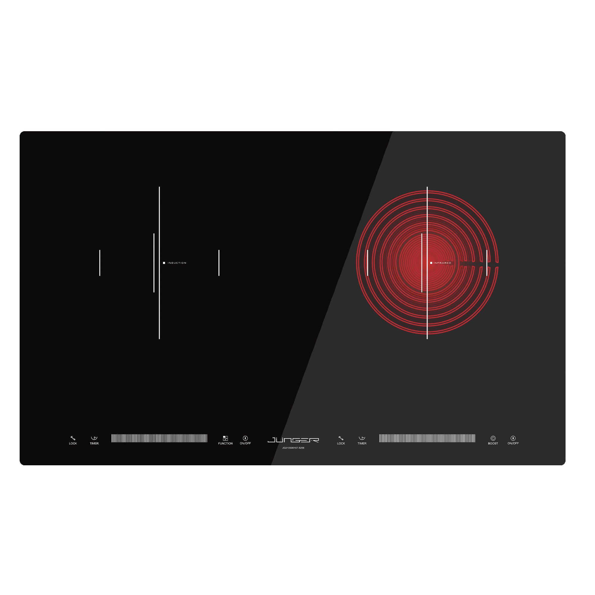Bếp Điện Từ Kết Hợp Hồng Ngoại Junger CEJ-203-IF | Lắp Âm 2 Vùng Nấu