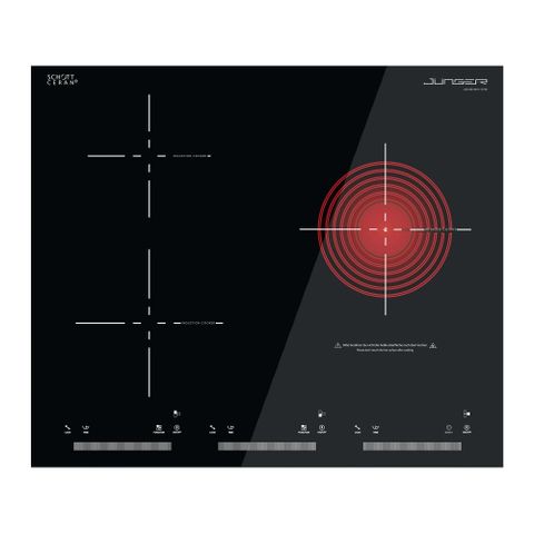 Bếp Điện Từ Kết Hợp Hồng Ngoại Junger CEJ-300-IIF | Lắp Âm 3 Vùng Nấu