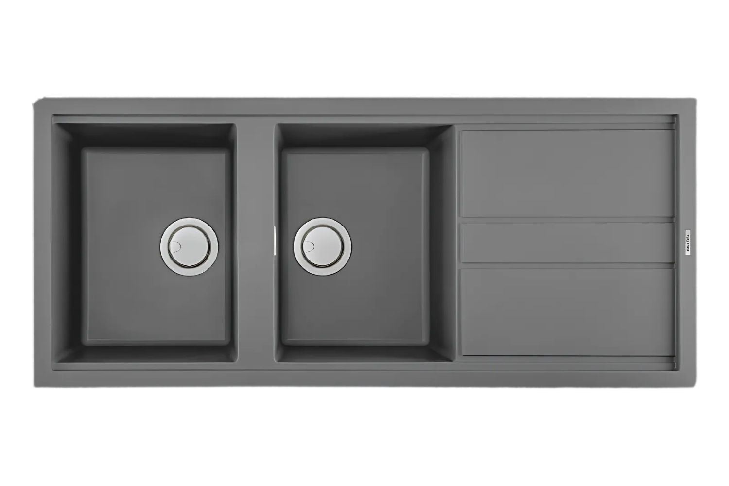 Chậu Rửa Bát 2 Hố Bằng Đá Granite Malloca TITANIUM K-50073 | Màu Xám