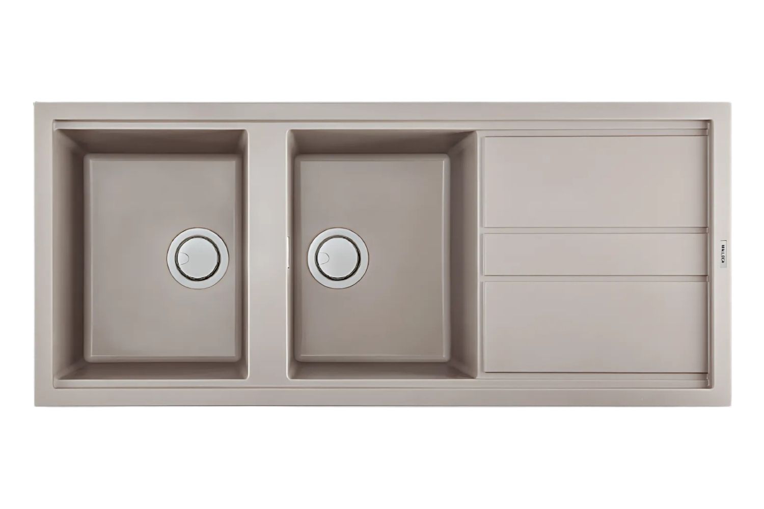 Chậu Rửa Bát 2 Hố Bằng Đá Granite Malloca TORTORA K-50043 | Màu Đất