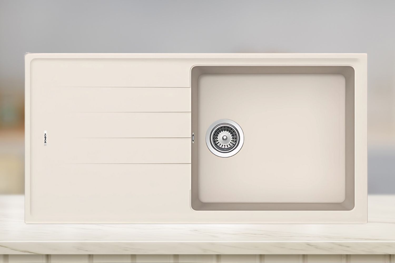 Chậu Rửa Bát 1 Hố Bằng Đá Granite Hafele HS20-GED1S60 570.32.830 | Màu Kem