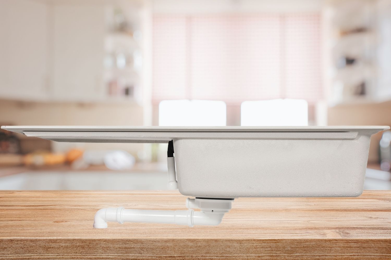 Chậu Rửa Bát 1 Hố Bằng Đá Granite Hafele HS20-GED1S60 570.32.830 | Màu Kem