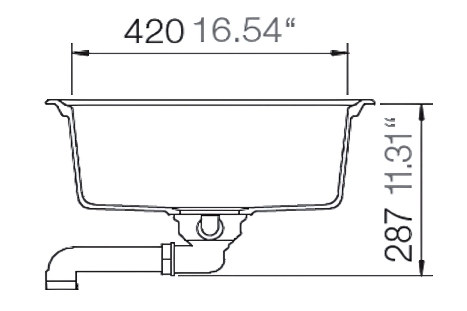 Chậu Rửa Bát 1 Hố Bằng Đá Granite Hafele HS20-GED1S60 570.32.830 | Màu Kem