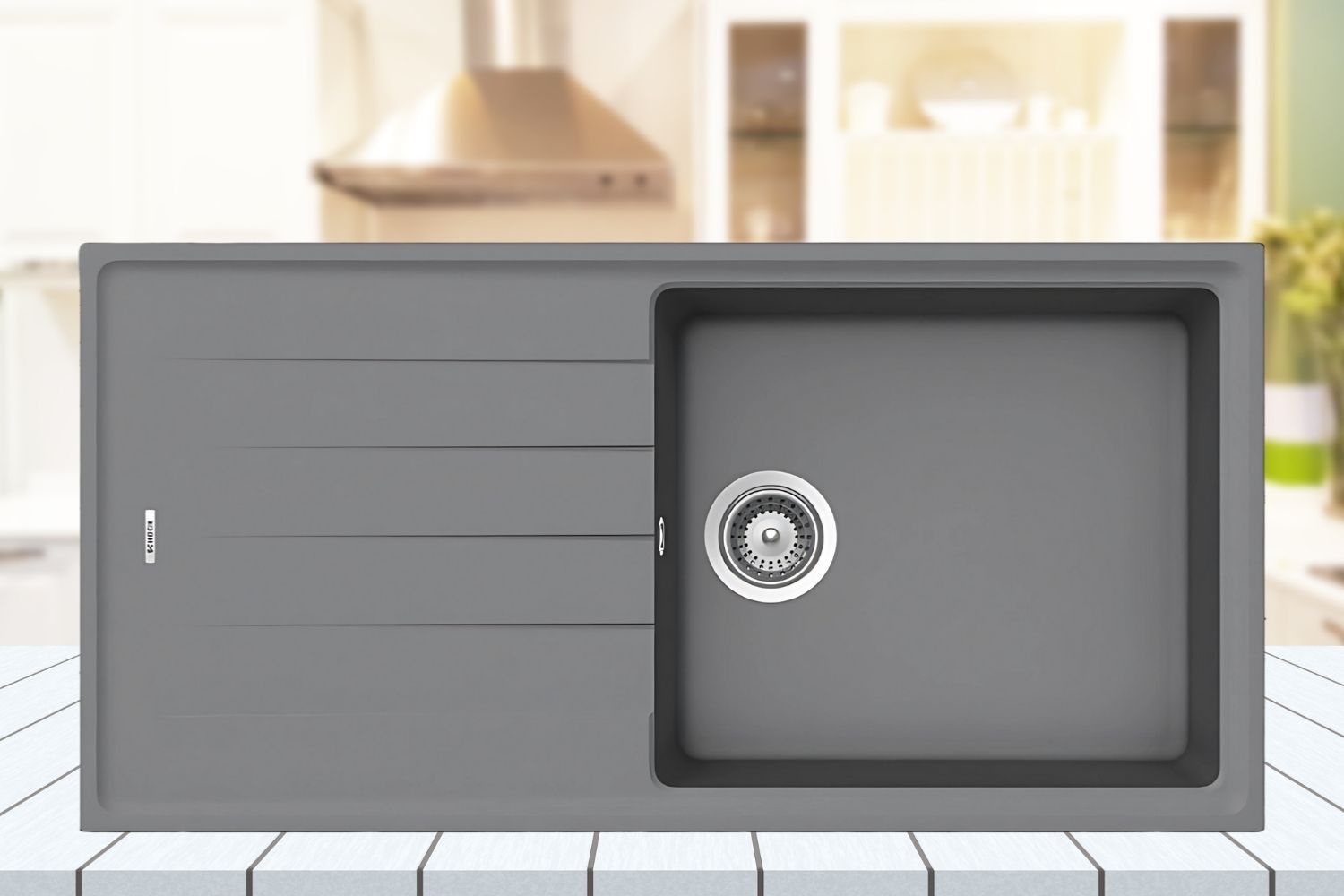 Chậu Rửa Bát 1 Hố Bằng Đá Granite Hafele HS20-GED1S60 570.32.530 | Màu Xám