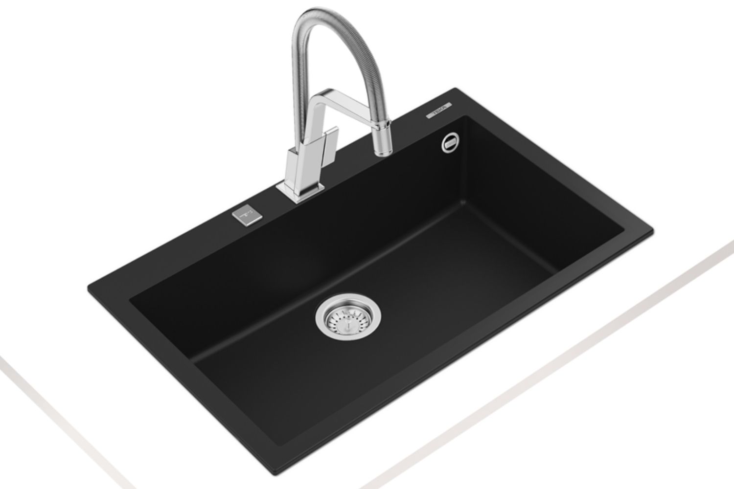 Chậu Rửa Bát 1 Hố Đá Teka FORSQUARE 72.40 TG 115230000 | Màu Đen