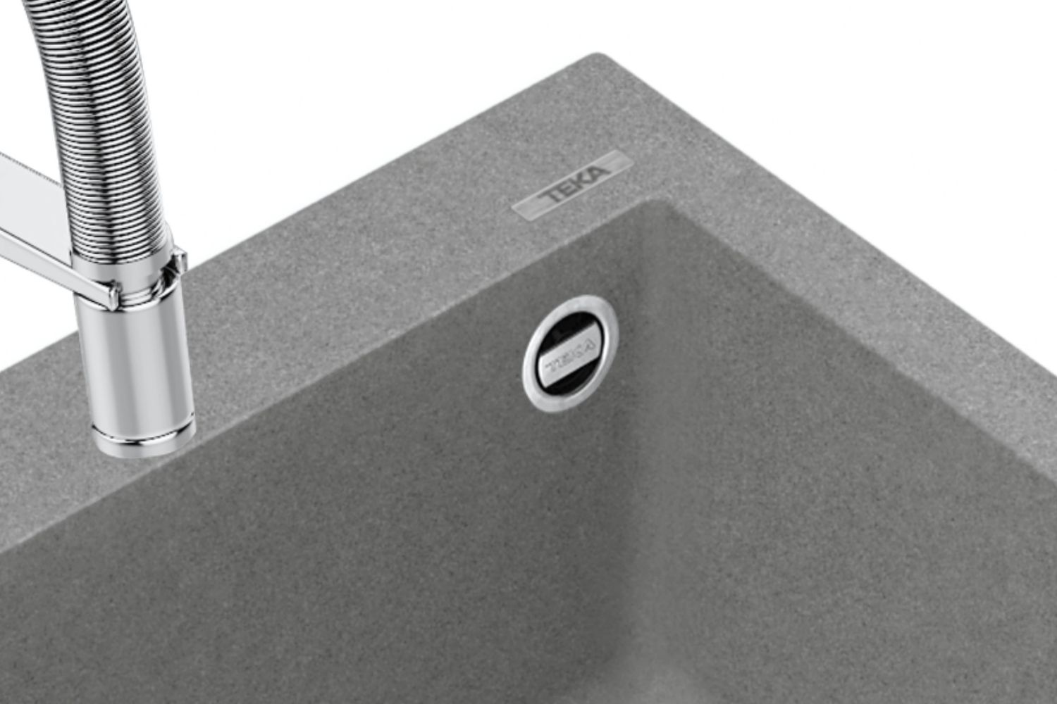 Chậu Rửa Bát 1 Hố Đá Teka FORSQUARE 72.40 TG | Màu Xám Xi Măng