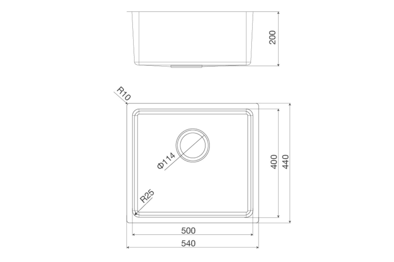 Chậu Rửa Bát 1 Hố Inox 304 Malloca MS 6054 (ECO)
