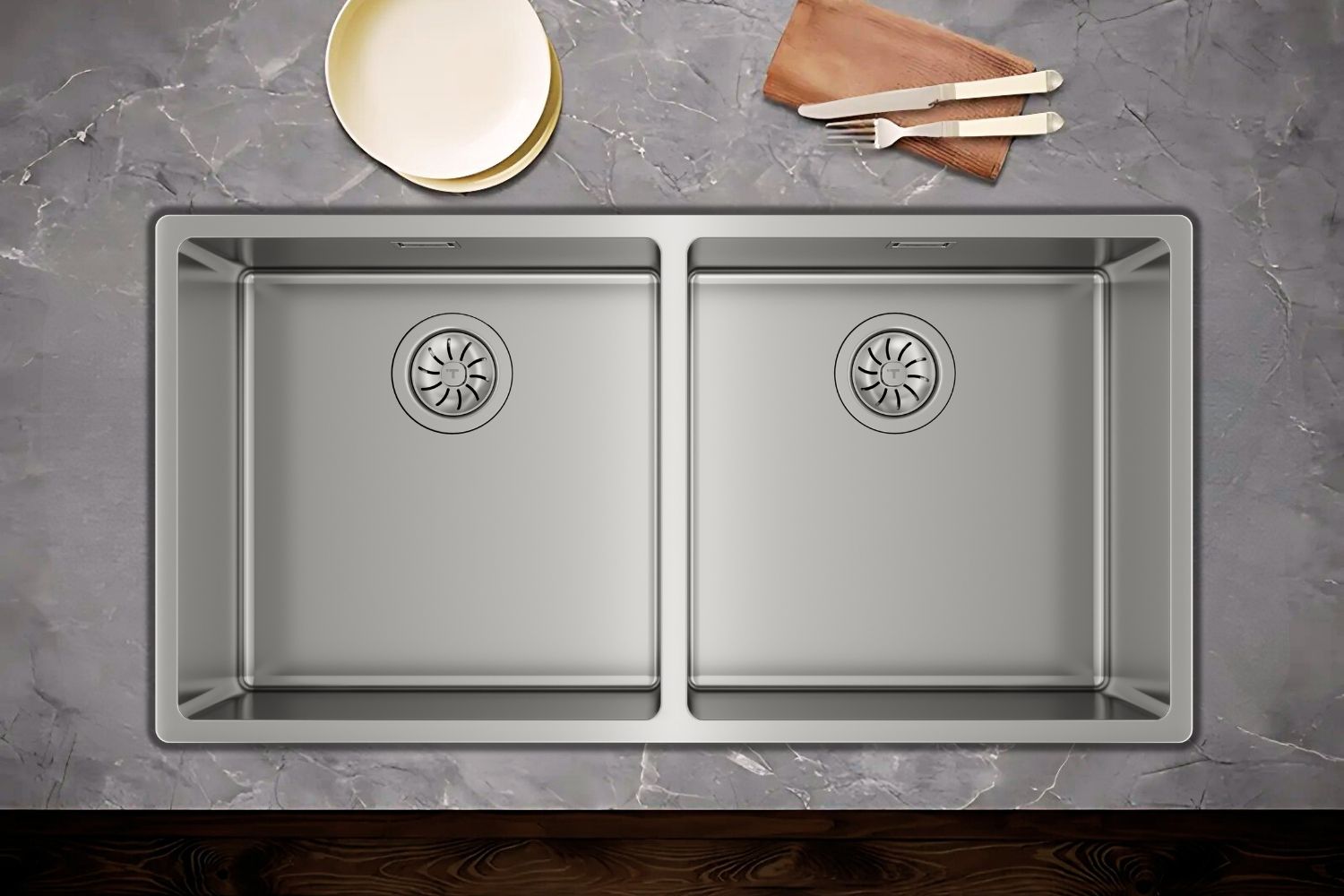 Chậu Rửa Bát 2 Hố Inox 304 Teka BE LINEA RS15 2B 860