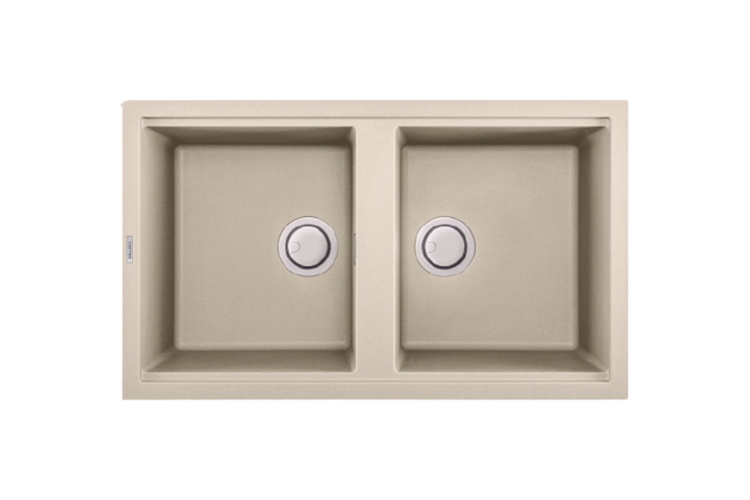 Chậu Rửa Bát 2 Hố Bằng Đá Granite Malloca BIANCO K-45062 | Màu Kem