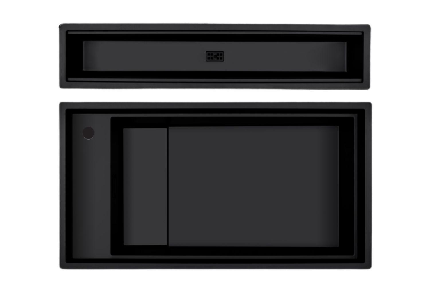 Chậu Rửa Bát 2 Hố Đá Granite Malloca MYST K86S - MYST K86L | Màu Đen