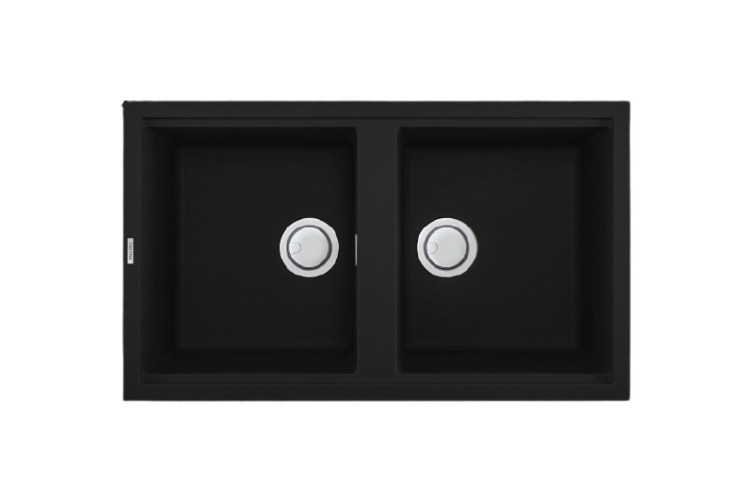 Chậu Rửa Bát 2 Hố Bằng Đá Granite Malloca NERO K-45040 | Màu Đen