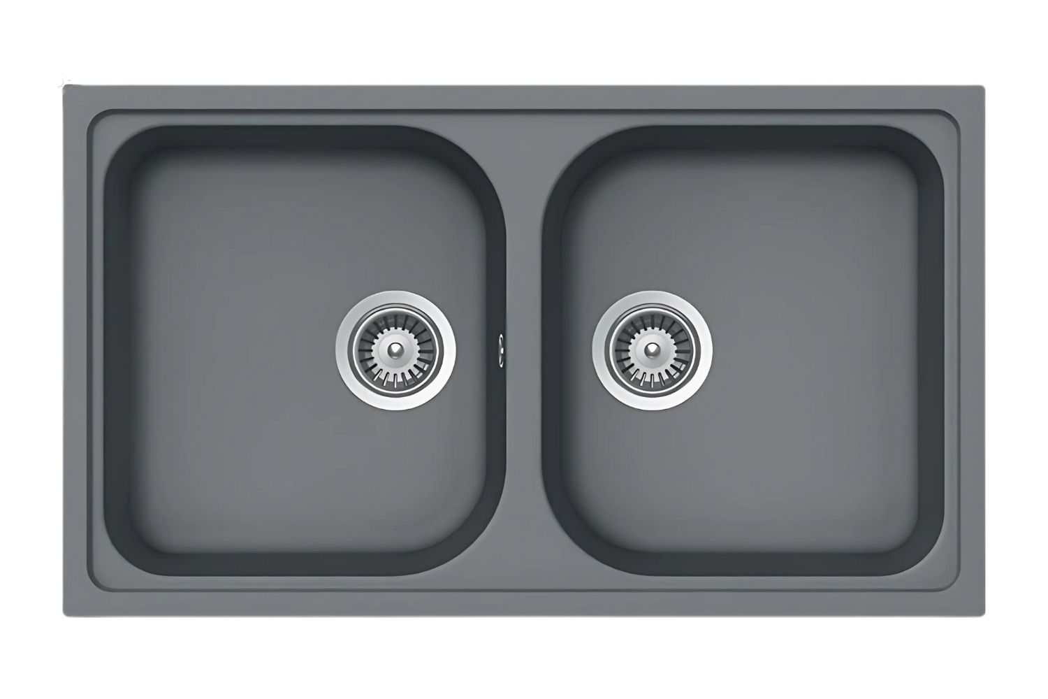 Chậu Rửa Bát 2 Hố Bằng Đá Granstone Hafele HS19-GEN2R90 (570.35.580) | Màu Xám