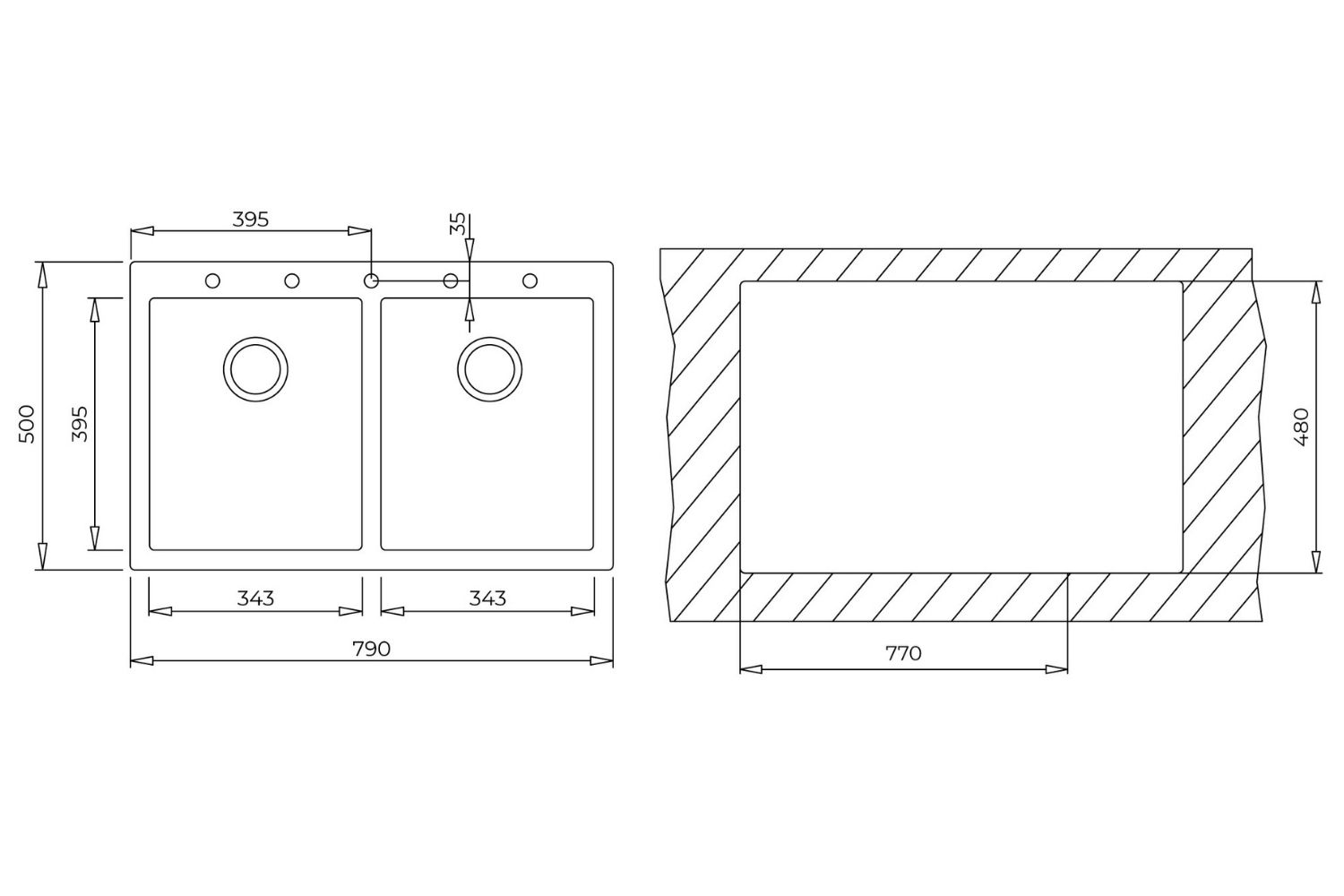 Chậu Rửa Bát 2 Hố Đá Teka FORSQUARE 2B 790 TG | Màu Be