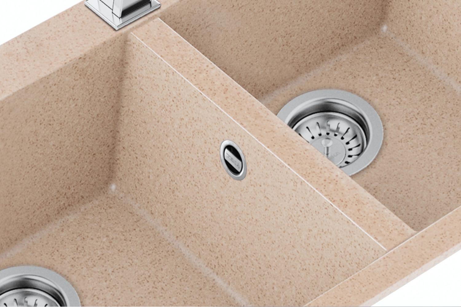 Chậu Rửa Bát 2 Hố Đá Teka FORSQUARE 2B 790 TG | Màu Be