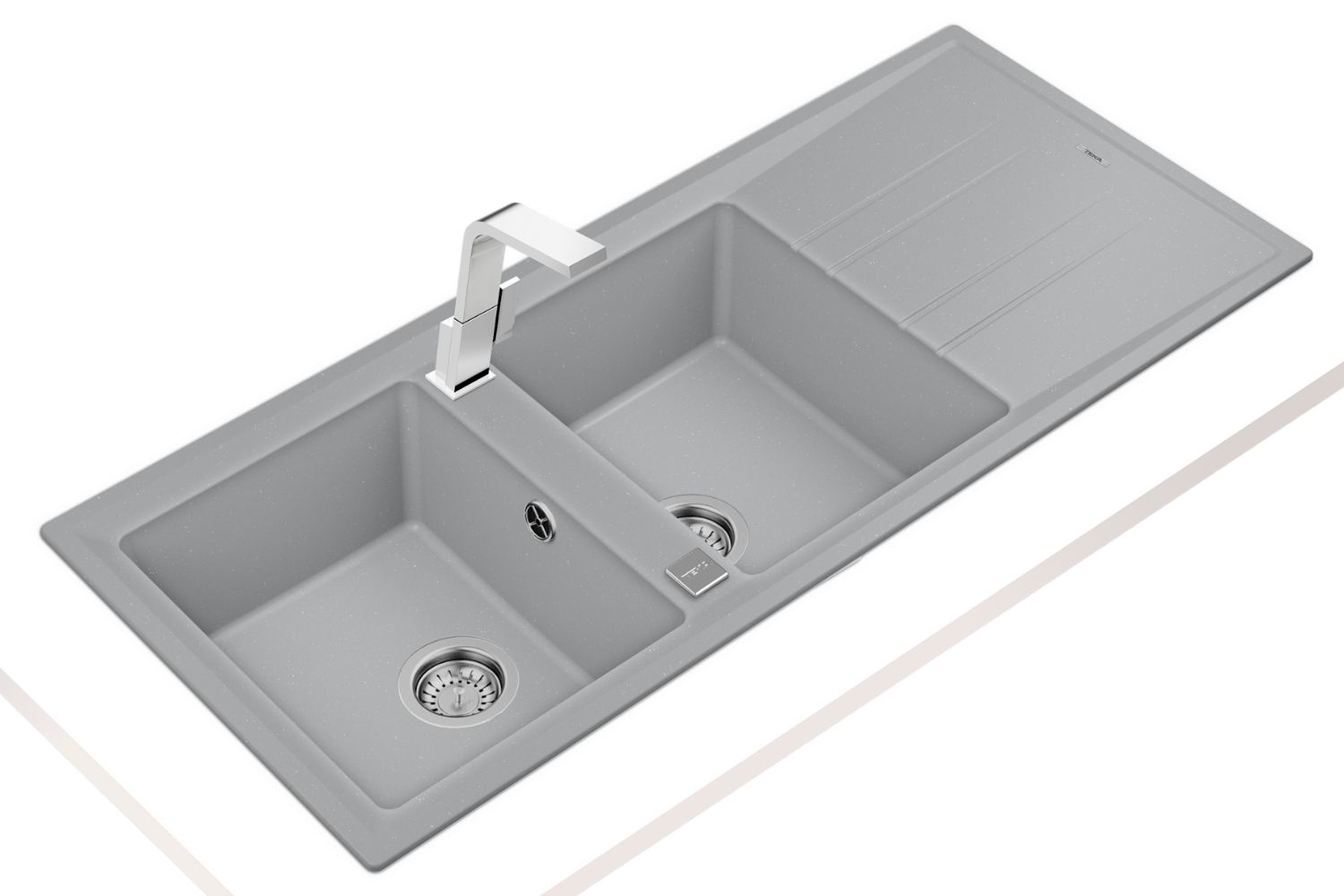 Chậu Rửa Bát 2 Hố Đá Teka STONE 80B-TG 2B 1D 115400008 | Màu Xám