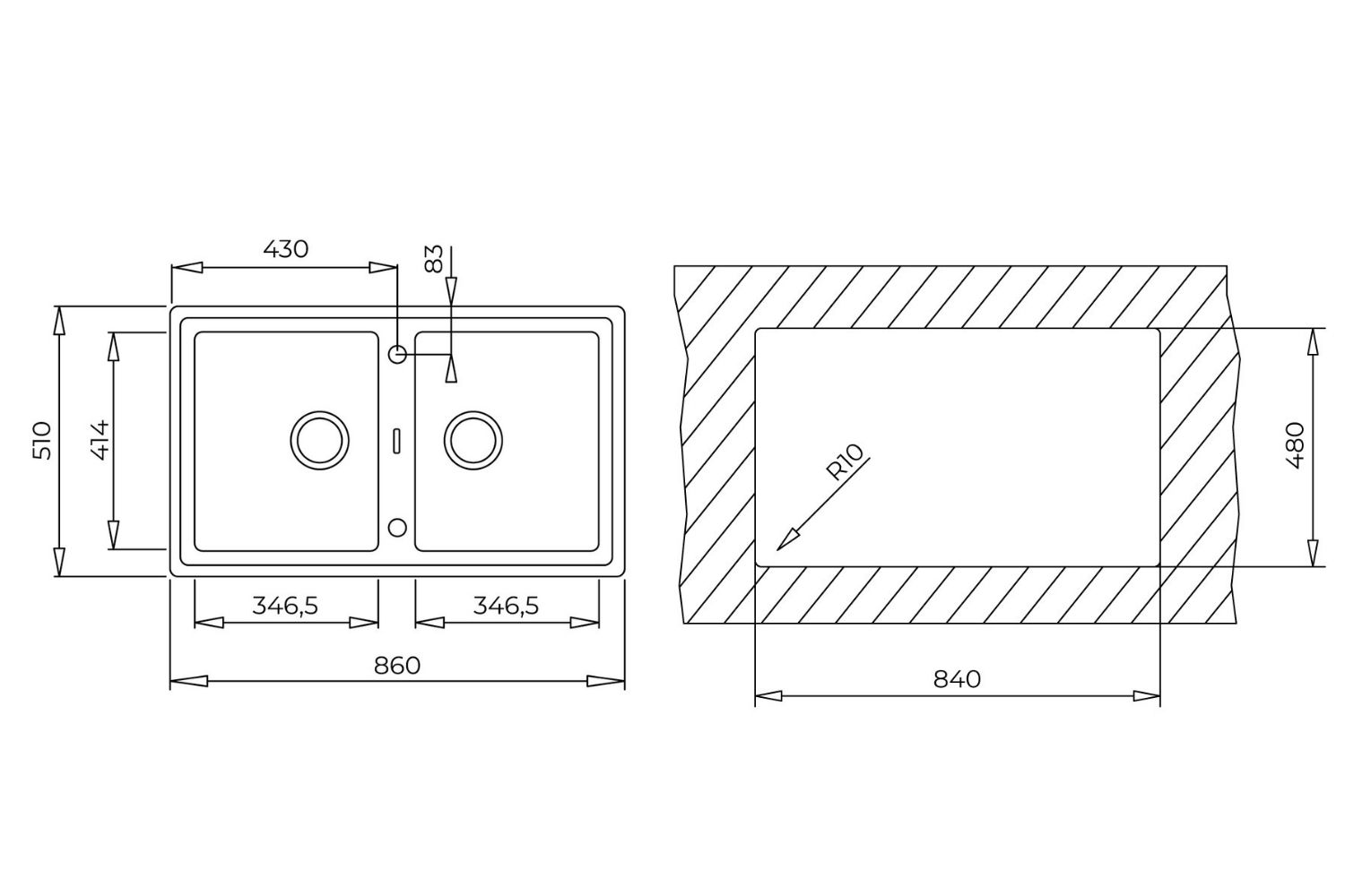 Chậu Rửa Bát 2 Hố Đá Teka STONE 90 B-TG 2B 115260013 | Màu Xám Đen