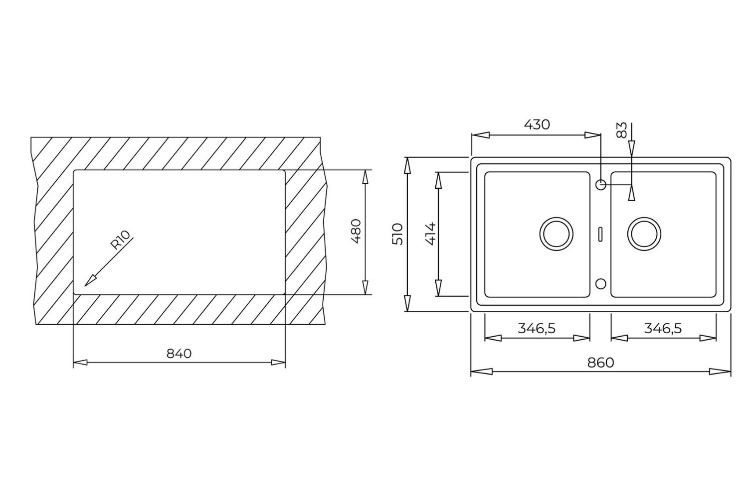 Chậu Rửa Bát 2 Hố Đá Teka STONE 90 B-TG 2B 115260007 | Màu Xám