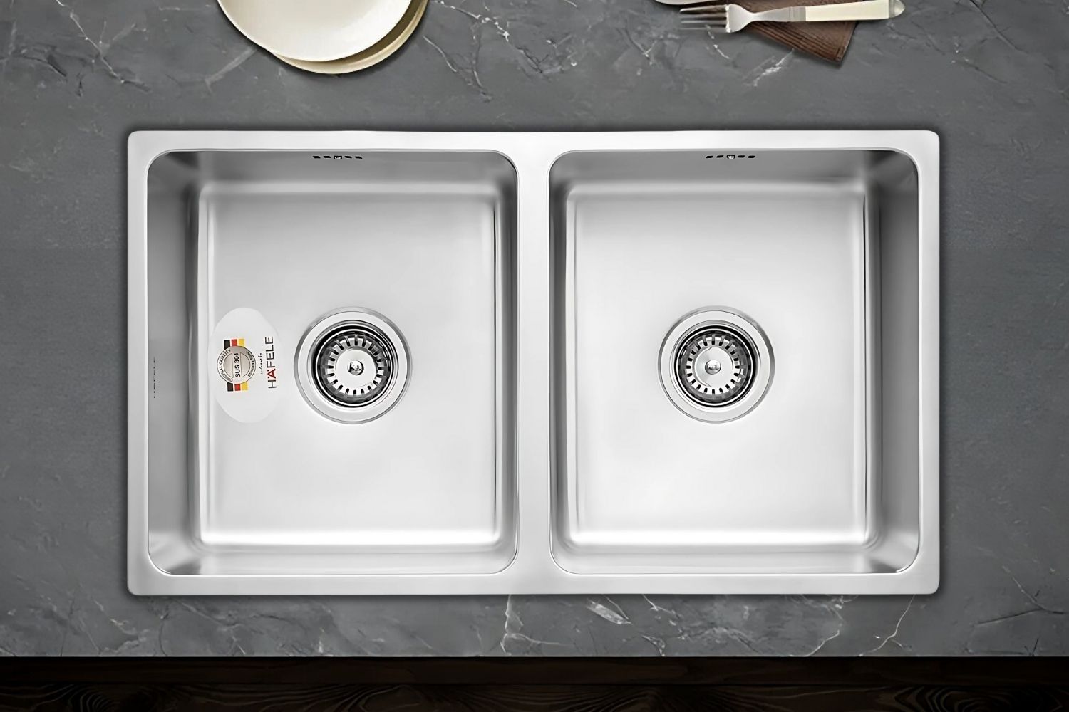 Chậu Rửa Bát 2 Hố Inox 304 Hafele HS19-SSN2S90S 567.23.020