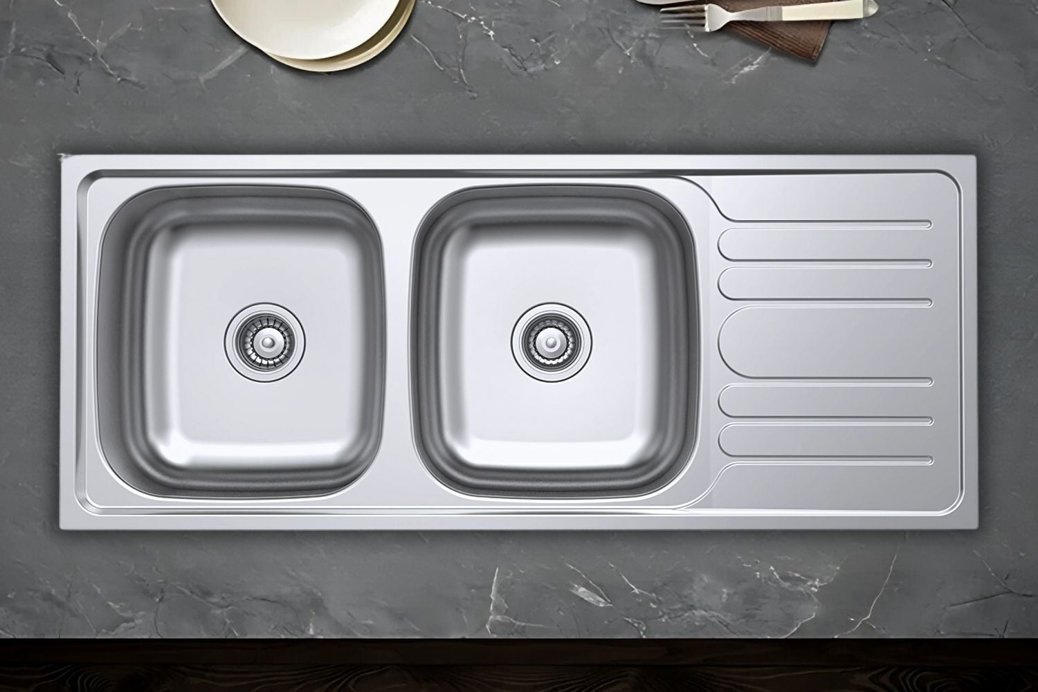 Chậu Rửa Bát 2 Hố Inox 304 Hafele HS20-SSD2R90 567.20.513