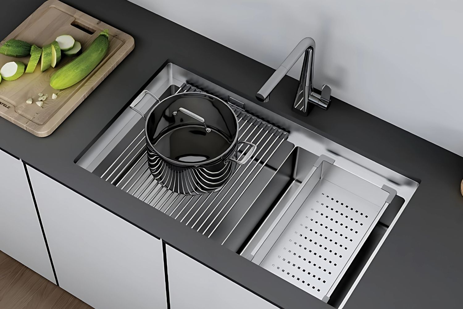 Chậu Rửa Bát 2 Hố Inox 304 Hafele HS21-SSN2S90 567.94.030