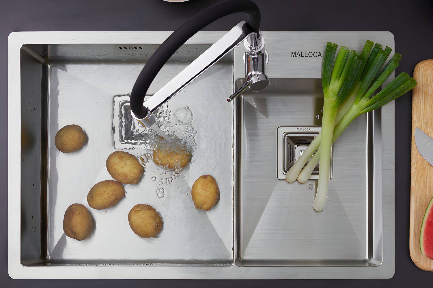 Chậu Rửa Bát 2 Hố Inox 304 Malloca MS 620T